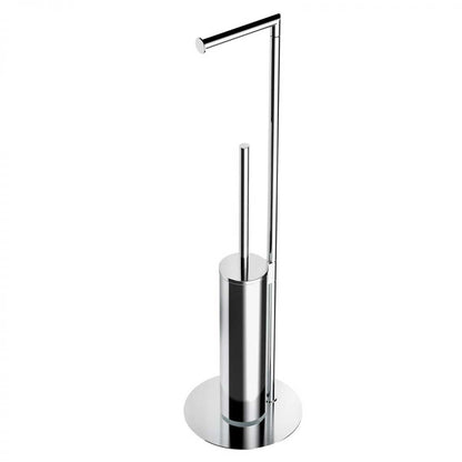 Piantana Portarotolo e Porta scopino da appoggio in ottone cromato  Colombo Design collezione Mini
