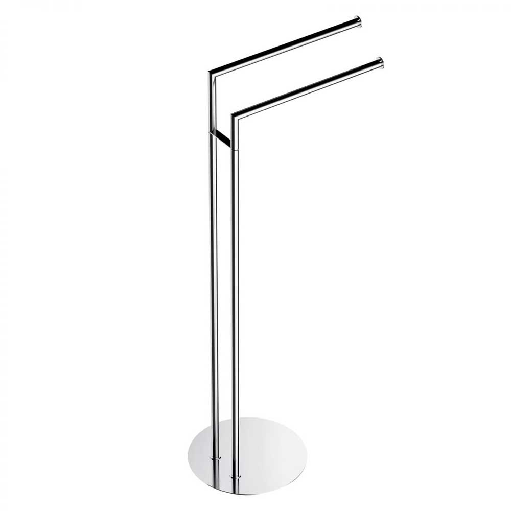 Piantana con due porta salviette da appoggio in ottone cromato  Colombo Design collezione Mini