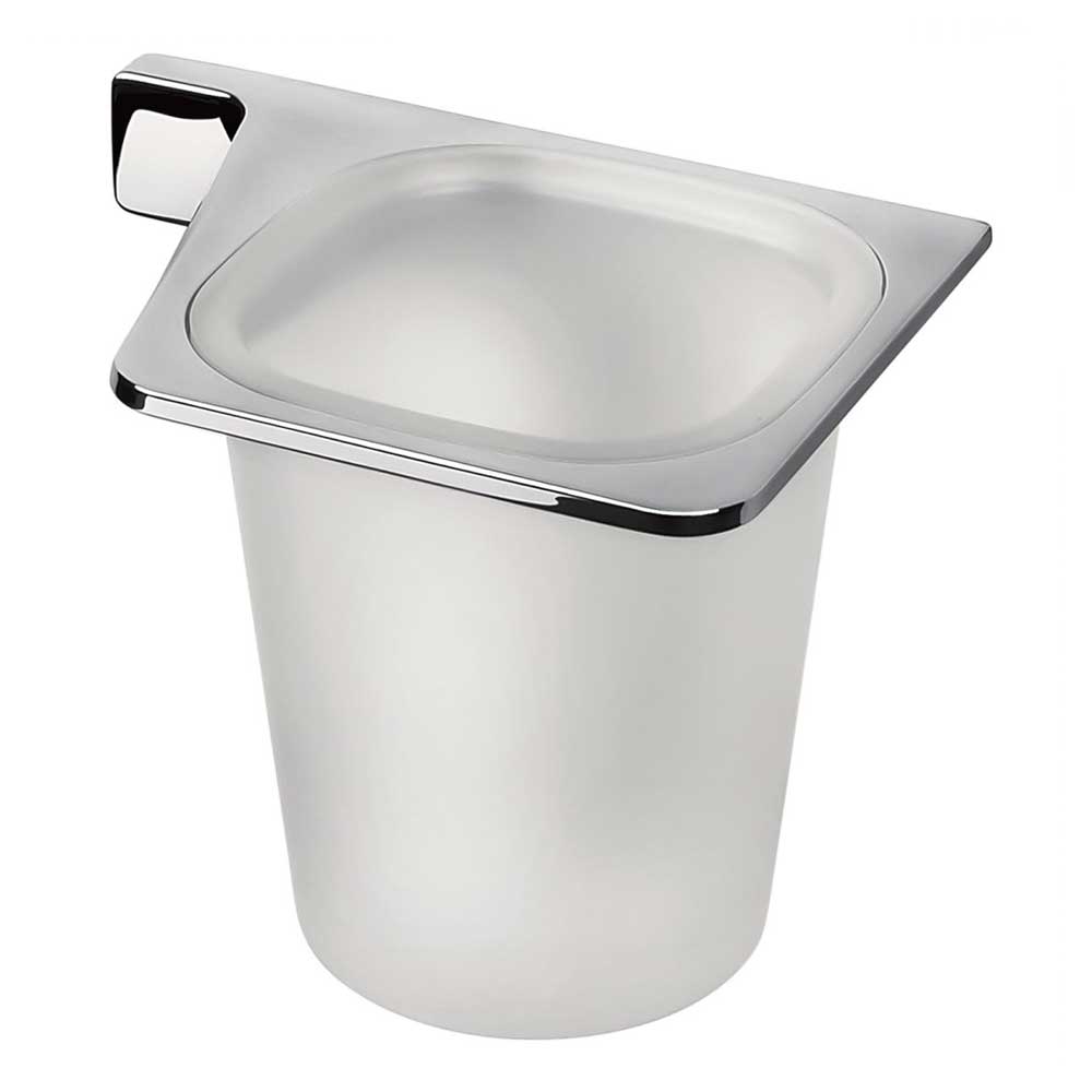 Porta Spazzolino in ottone cromato e vetro versione Destra Colombo Design collezione Alizà¨ Con fissaggio a tassello inclusi