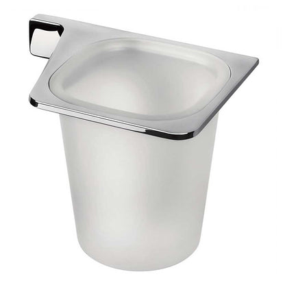 Porta Spazzolino in ottone cromato e vetro versione Destra Colombo Design collezione Alizà¨ Con fissaggio a tassello inclusi