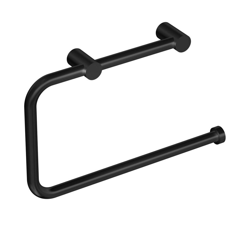 Porta asciugamani sospeso ad anello in acciaio inossidabile della collezione 'Logic' by Cosmic cm 20 - Nero by CeramicStore | Lo specialista del tuo bagno