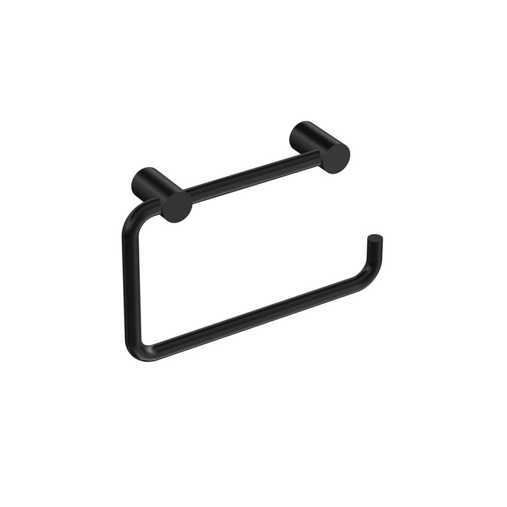 Porta rotolo/porta asciugamani sospeso in acciaio inossidabile della collezione 'Logic' by Cosmic - Nero by CeramicStore | Lo specialista del tuo bagno
