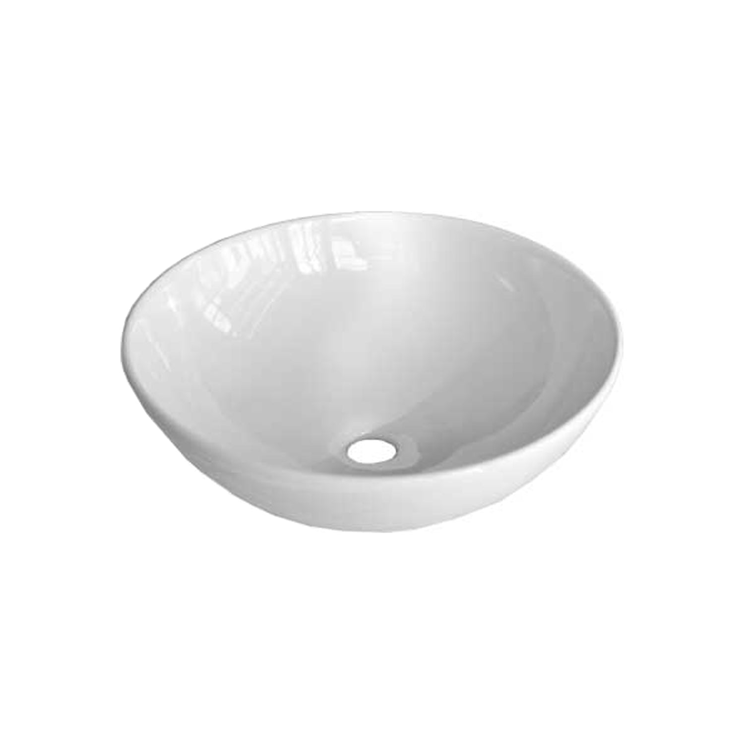 Lavabo da appoggio a ciotola senza troppo pieno serie Duomo cm 42
