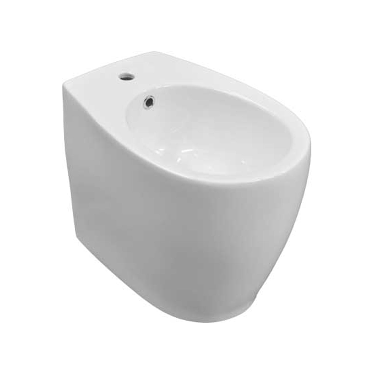 Bidet filomuro in ceramica bianca lucida serie Duomo cm 54