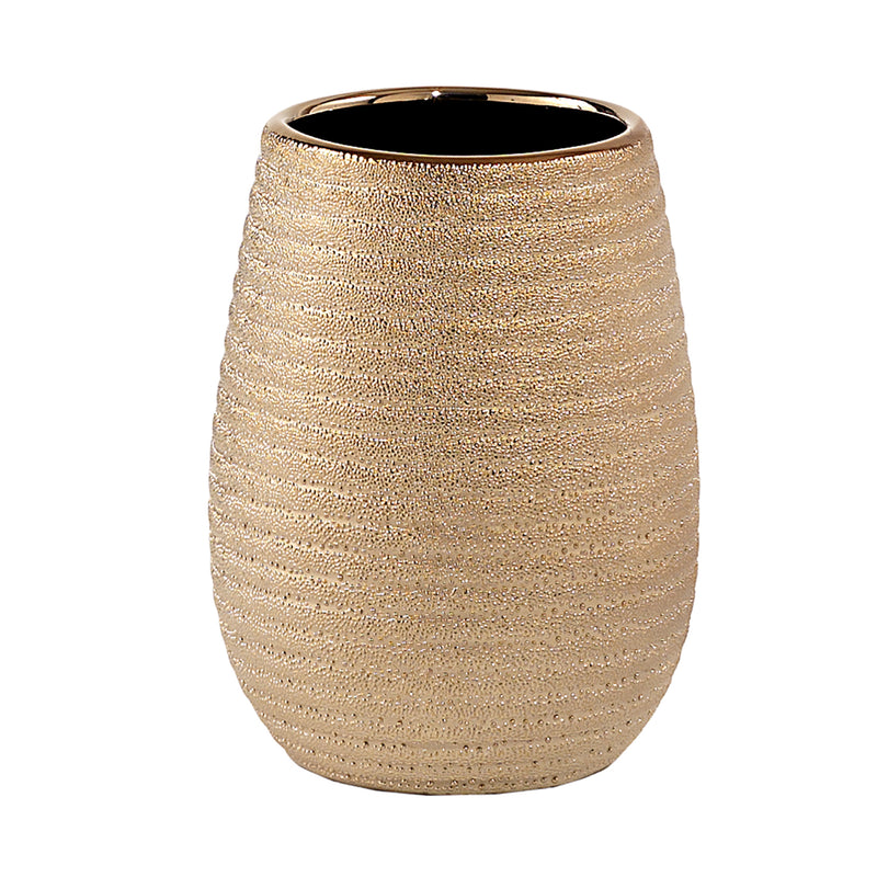 Portaspazzolini da appoggio in ceramica Gedy modello Astrid - Oro