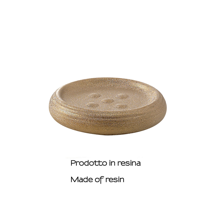 Portasapone da appoggio in ceramica Gedy modello Astrid - Oro
