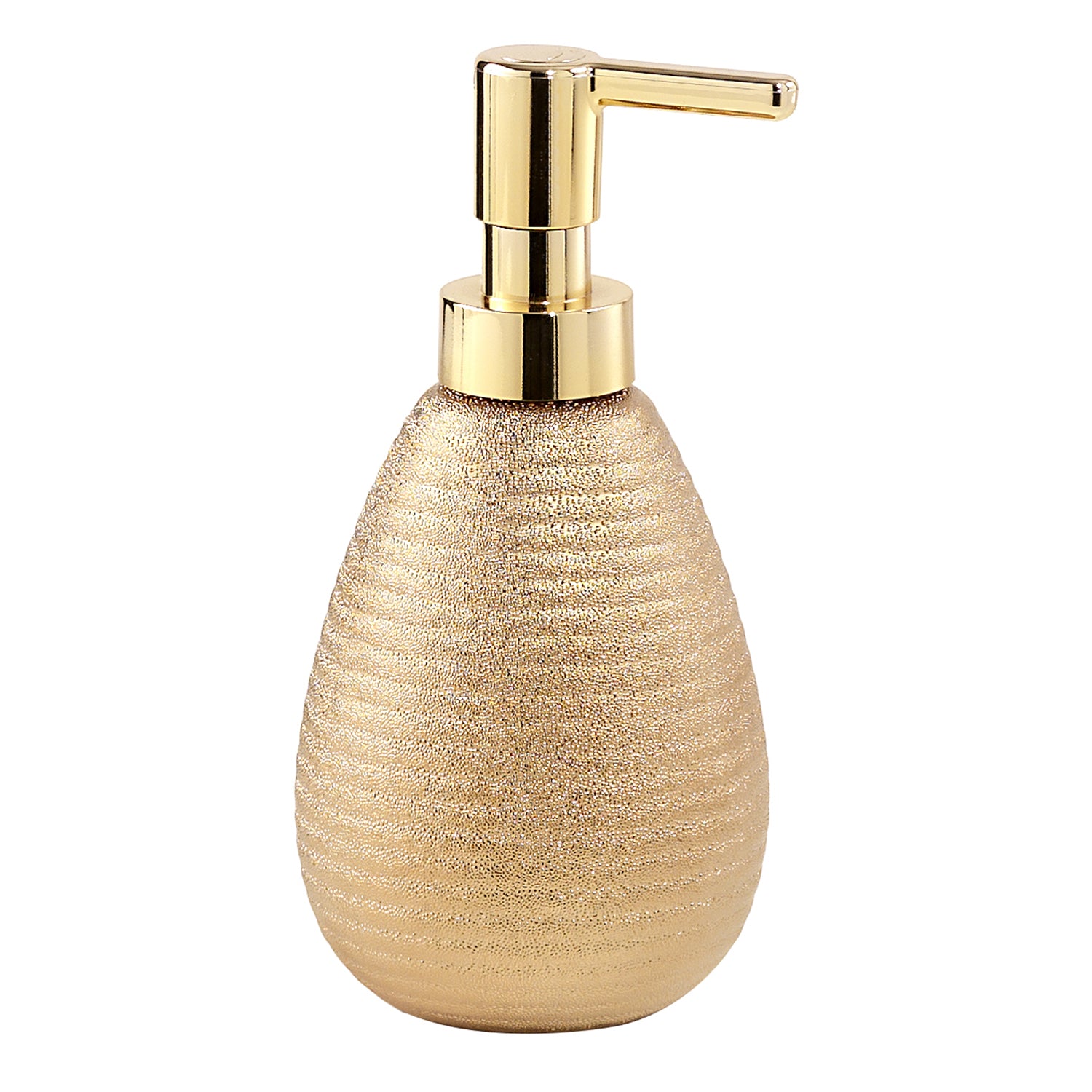 Dispenser sapone da appoggio in ceramica con erogatore Gedy modello Astrid - Oro