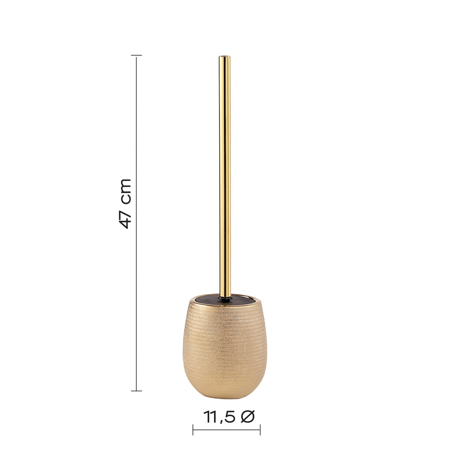 Scopino da appoggio in ceramica con ciuffo in setole Gedy modello Astrid - Oro by CeramicStore | Lo specialista del tuo bagno