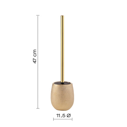 Scopino da appoggio in ceramica con ciuffo in setole Gedy modello Astrid - Oro by CeramicStore | Lo specialista del tuo bagno