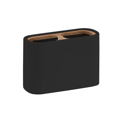 Portaspazzolini da appoggio Gedy modello Ninfea - Nero Matt