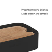 Portasapone da appoggio Gedy modello Ninfea - Nero Matt