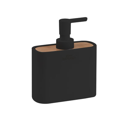 Dispenser sapone da appoggio con erogatore Gedy modello Ninfea - Nero Matt