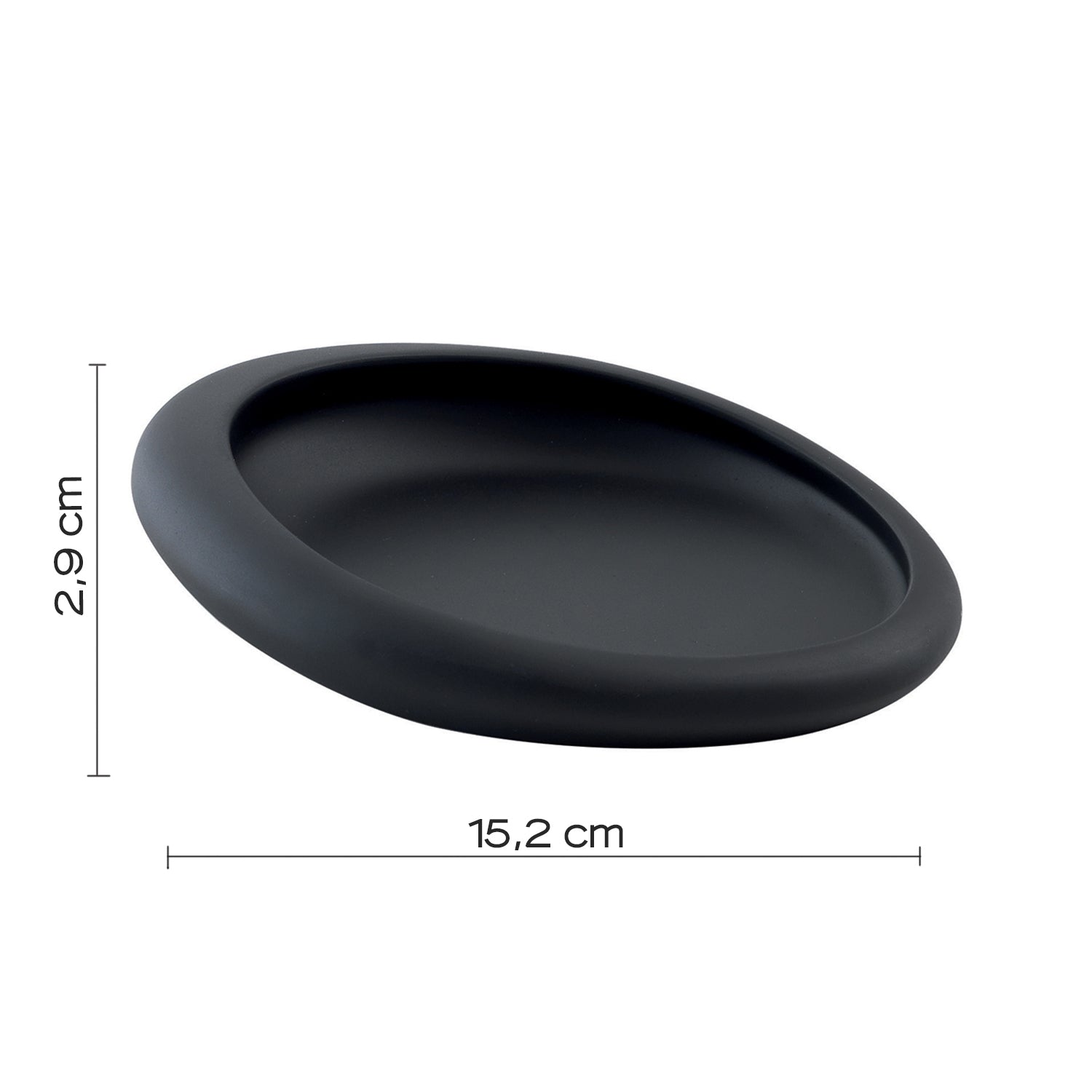 Portasapone da appoggio Gedy serie Iside - Nero Matt