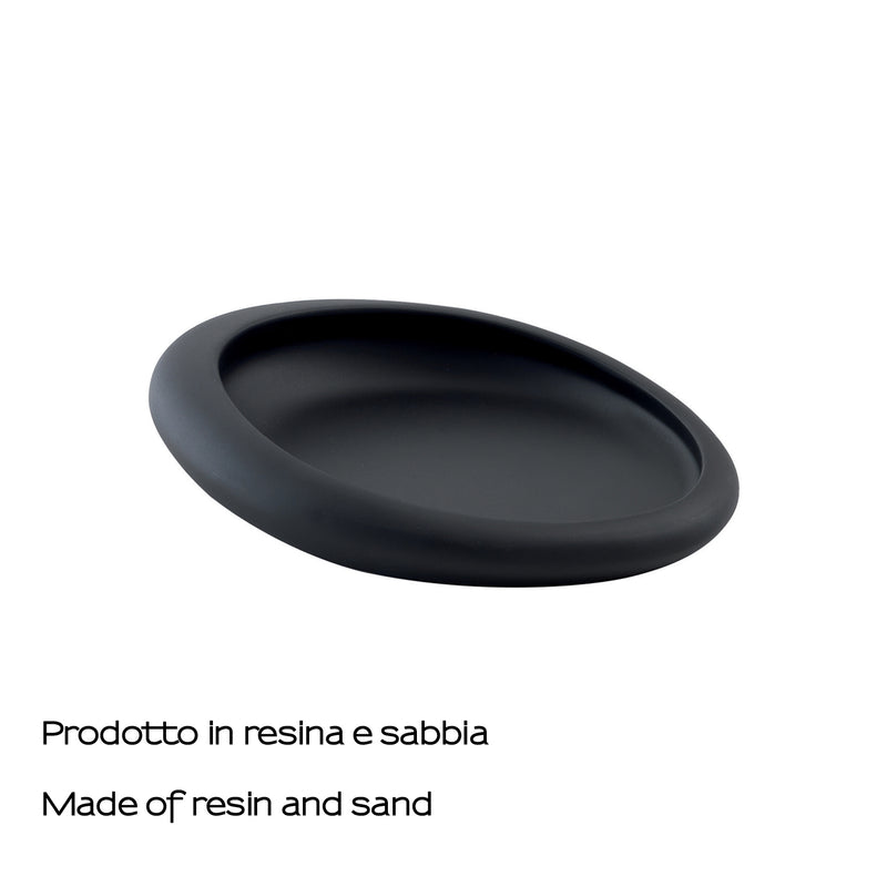 Portasapone da appoggio Gedy serie Iside - Nero Matt