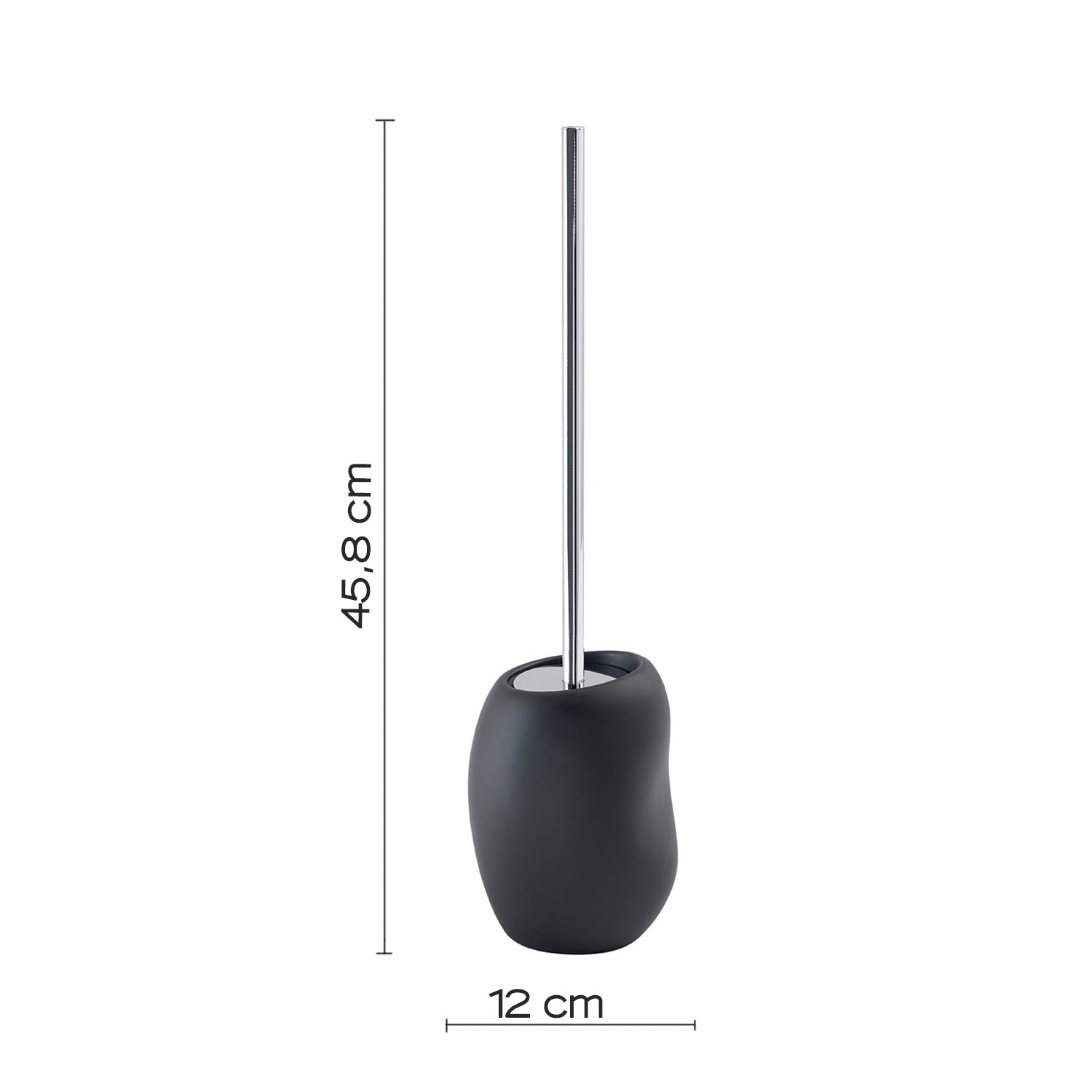 Scopino da appoggio con ciuffo in setole Gedy serie Iside - Nero Matt by CeramicStore | Lo specialista del tuo bagno