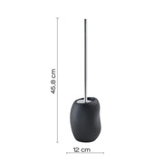 Scopino da appoggio con ciuffo in setole Gedy serie Iside - Nero Matt by CeramicStore | Lo specialista del tuo bagno