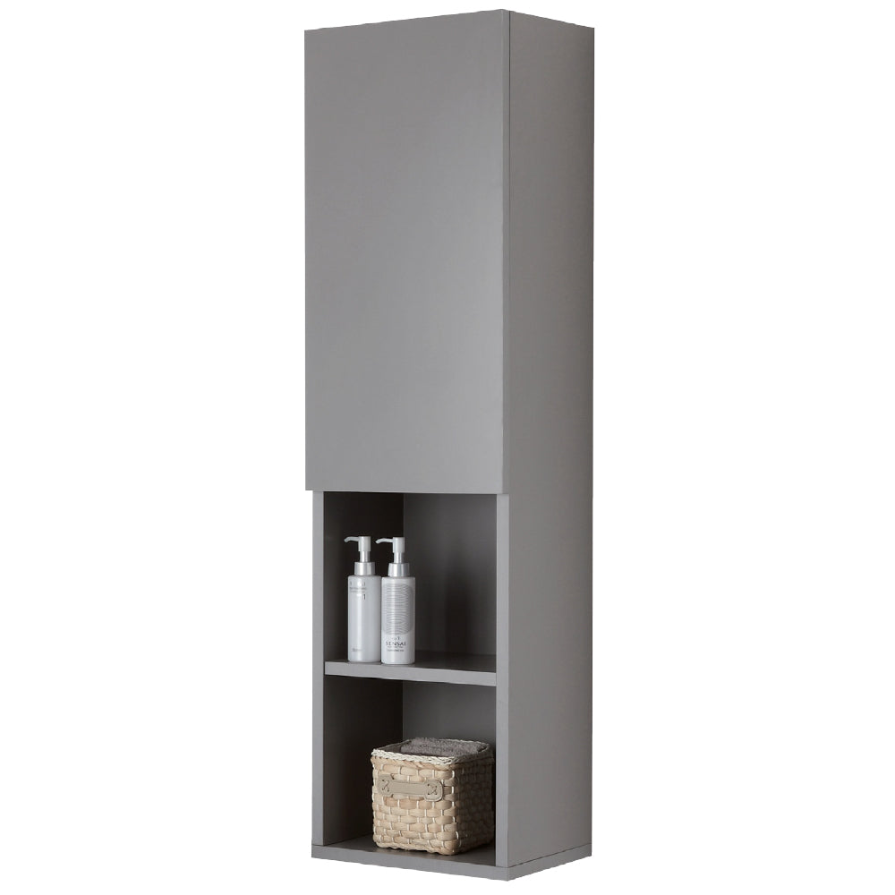 Pensile bagno Shade con anta a chiusura slow-motion e vani a giorno - Colore Grigio Medio by CeramicStore | Lo specialista del tuo bagno
