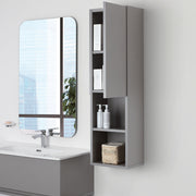 Pensile bagno Shade con anta a chiusura slow-motion e vani a giorno - Colore Grigio Medio by CeramicStore | Lo specialista del tuo bagno