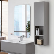 Pensile bagno Shade con anta a chiusura slow-motion e vani a giorno - Colore Grigio Medio by CeramicStore | Lo specialista del tuo bagno