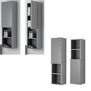 Pensile bagno Shade con anta a chiusura slow-motion e vani a giorno - Colore Grigio Medio by CeramicStore | Lo specialista del tuo bagno