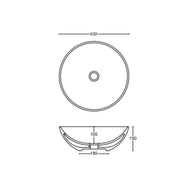 Lavabo da appoggio Althea modello Kassel 43 cm