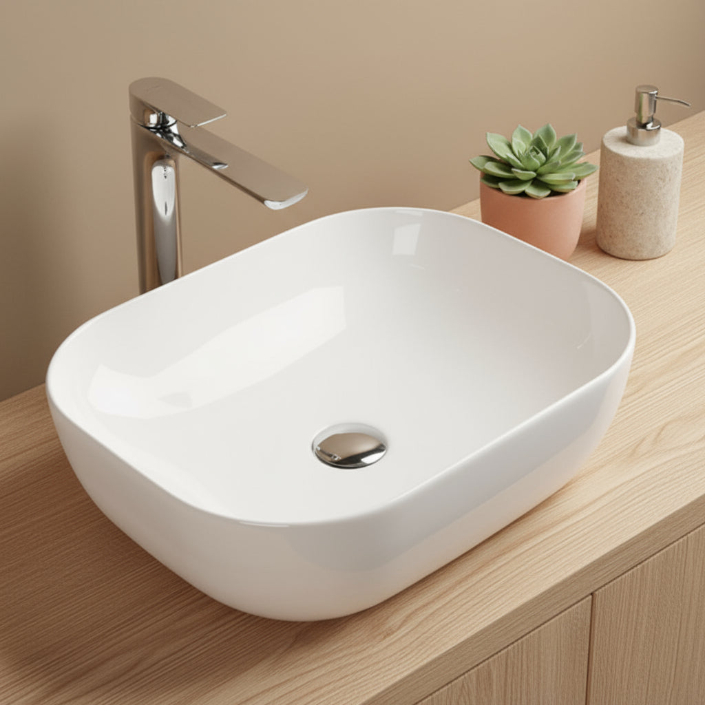Lavabo da appoggio Althea modello Jo 50x40 cm
