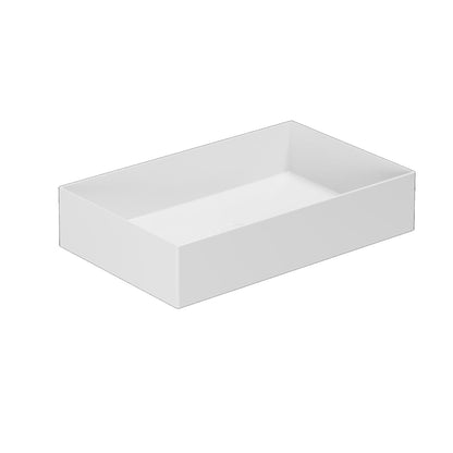 Lavabo da appoggio 60x38 cm Ceramica Azzurra Elegance Squared Bianco Lucido