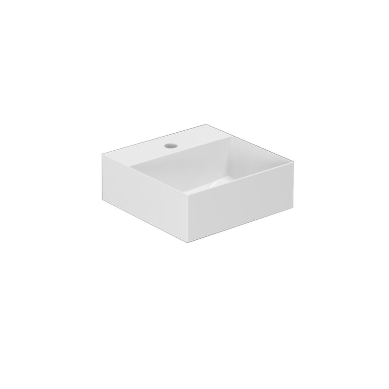 Lavabo da appoggio squadrato Ceramica Azzurra Elegance 35x35 cm