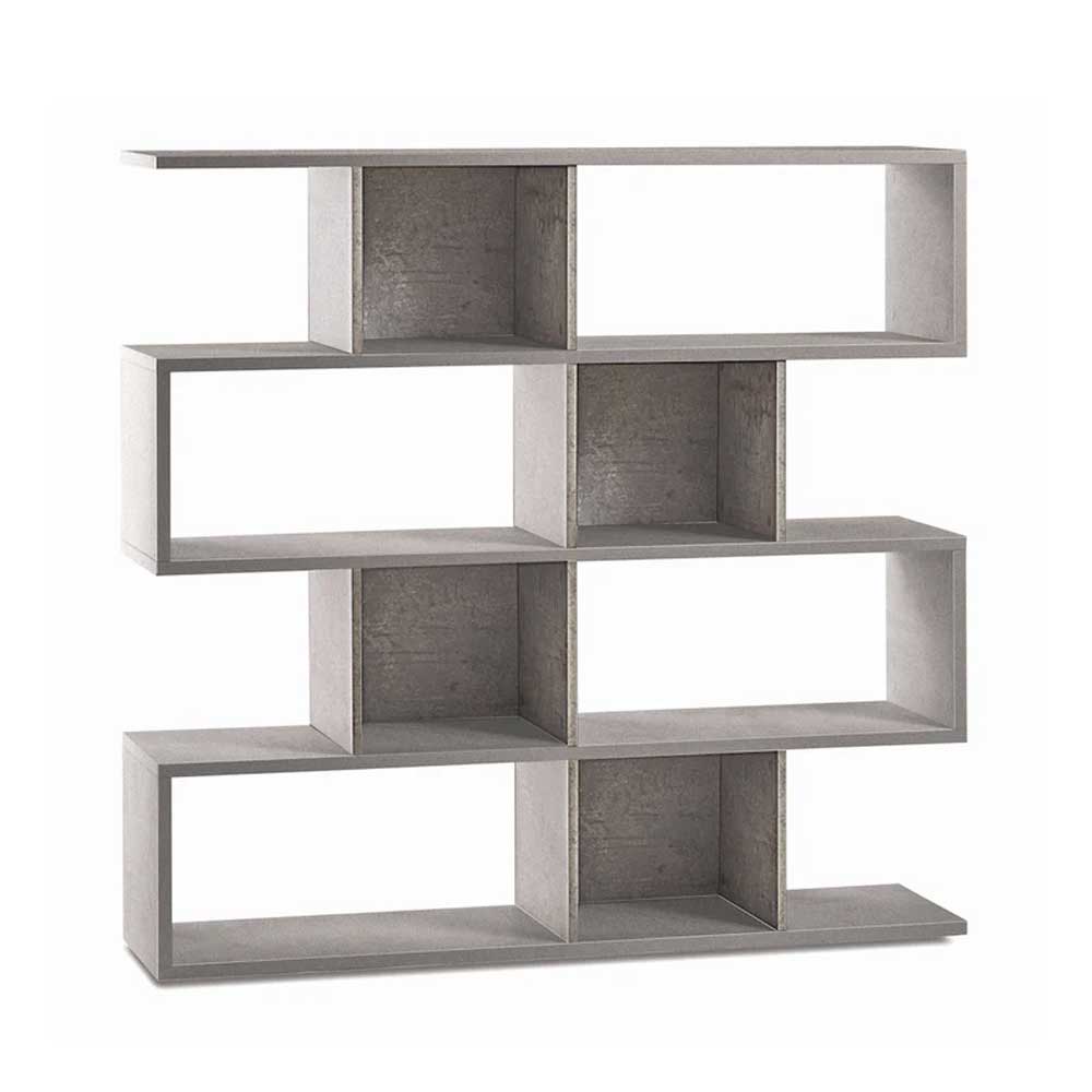 Libreria divisoria a 4 ripiani modulari finitura struttura Cemento / Finitura frontale Cemento by Sarmog by CeramicStore | Lo specialista del tuo bagno