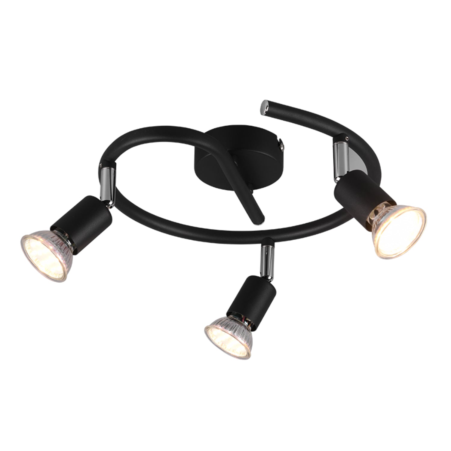 Plafoniera Paris a 3 luci - Nero opaco by CeramicStore | Lo specialista del tuo bagno