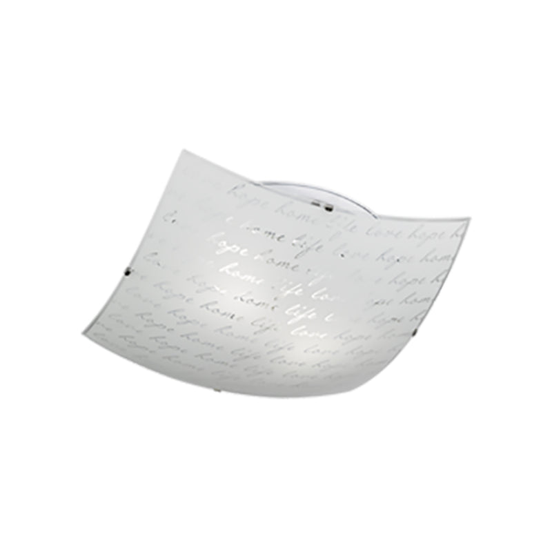 Plafoniera Signa 40x40 cm con decoro Firma - Bianco by CeramicStore | Lo specialista del tuo bagno