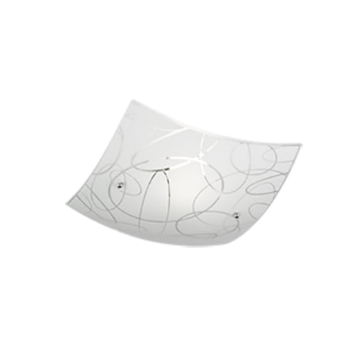 Plafoniera Spirelli 30x30 cm con decoro Cerchi - Bianco by CeramicStore | Lo specialista del tuo bagno