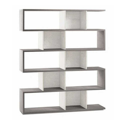 Libreria divisoria a 5 ripiani modulari finitura struttura Cemento / Finitura Ossido Bianco by Sarmog by CeramicStore | Lo specialista del tuo bagno