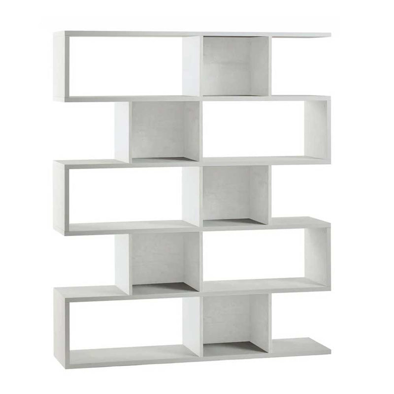 Libreria divisoria a 5 ripiani modulari finitura struttura Ossido Bianco / Frontale Ossido Bianco by Sarmog by CeramicStore | Lo specialista del tuo bagno