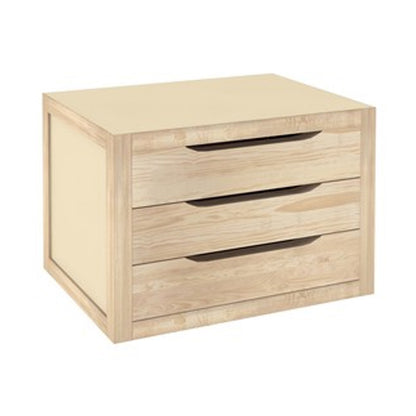Cassettiera con 3 cassetti in legno di pino massiccio by CeramicStore | Lo specialista del tuo bagno