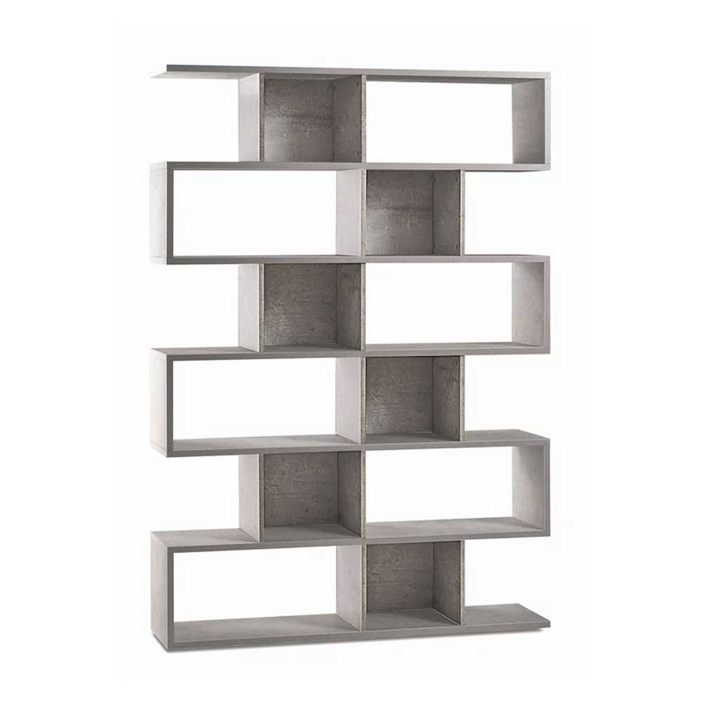 Libreria divisoria a 6 ripiani modulari finitura struttura Cemento / Finitura Cemento by Sarmog by CeramicStore | Lo specialista del tuo bagno