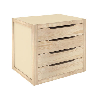 Cassettiera con 4 cassetti in legno di pino massiccio by CeramicStore | Lo specialista del tuo bagno