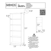 Mobile a giorno Libreria con 4 ripiani finitura Ossido Bianco by Sarmog by CeramicStore | Lo specialista del tuo bagno