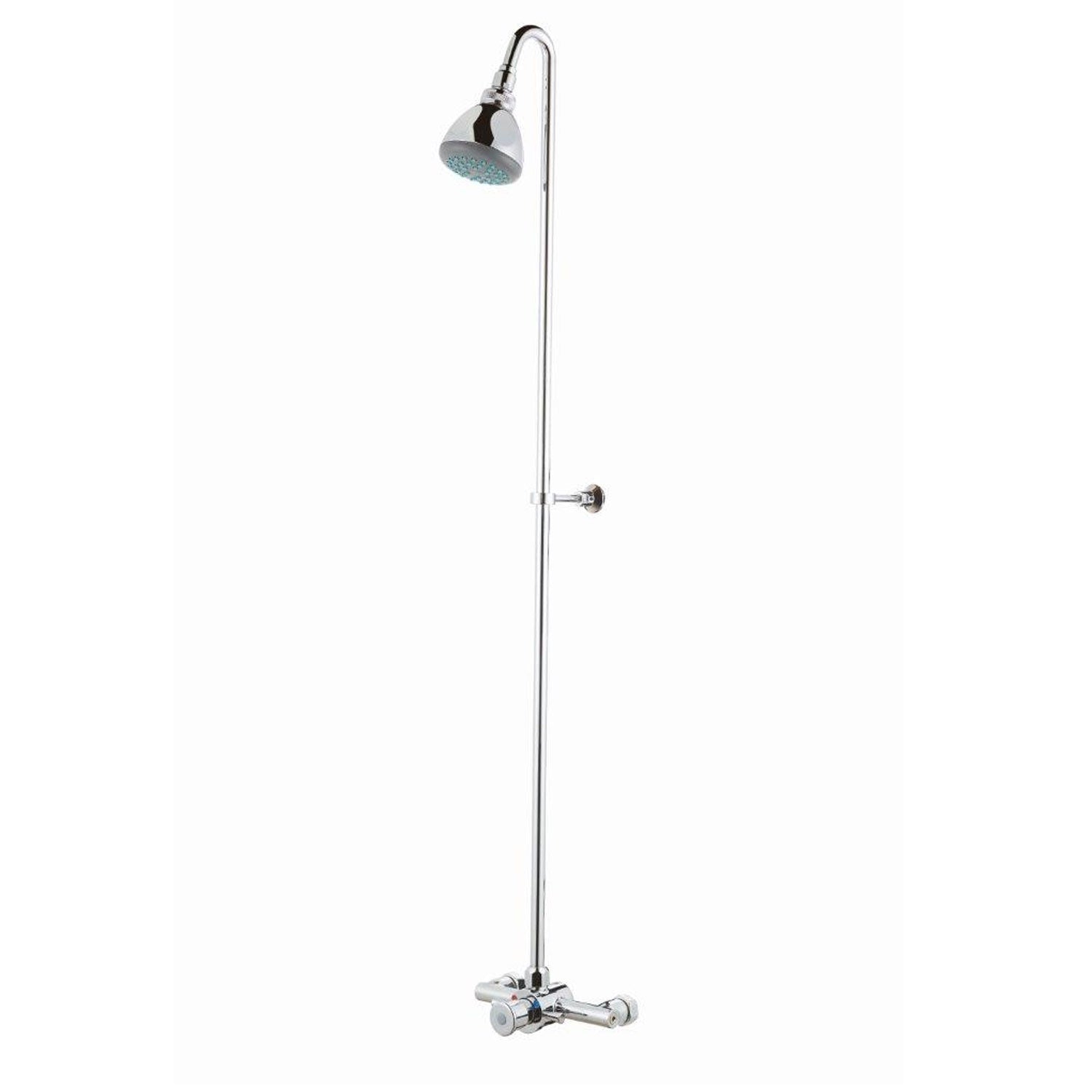 Miscelatore doccia temporizzato di MCM con canna, soffione valvole di non ritorno by CeramicStore | Lo specialista del tuo bagno