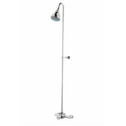 Miscelatore doccia temporizzato di MCM con canna, soffione valvole di non ritorno by CeramicStore | Lo specialista del tuo bagno