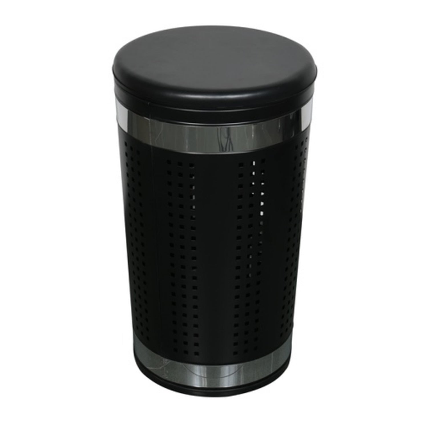Cesto portabiancheria da 46L con fodera in Acciaio Inox - Nero by CeramicStore | Lo specialista del tuo bagno