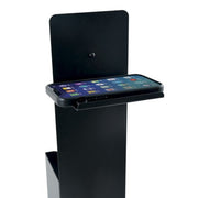 Piantana portarotolo con porta smartphone in Acciaio & Bambà¹ modello Yoni - Nero Opaco