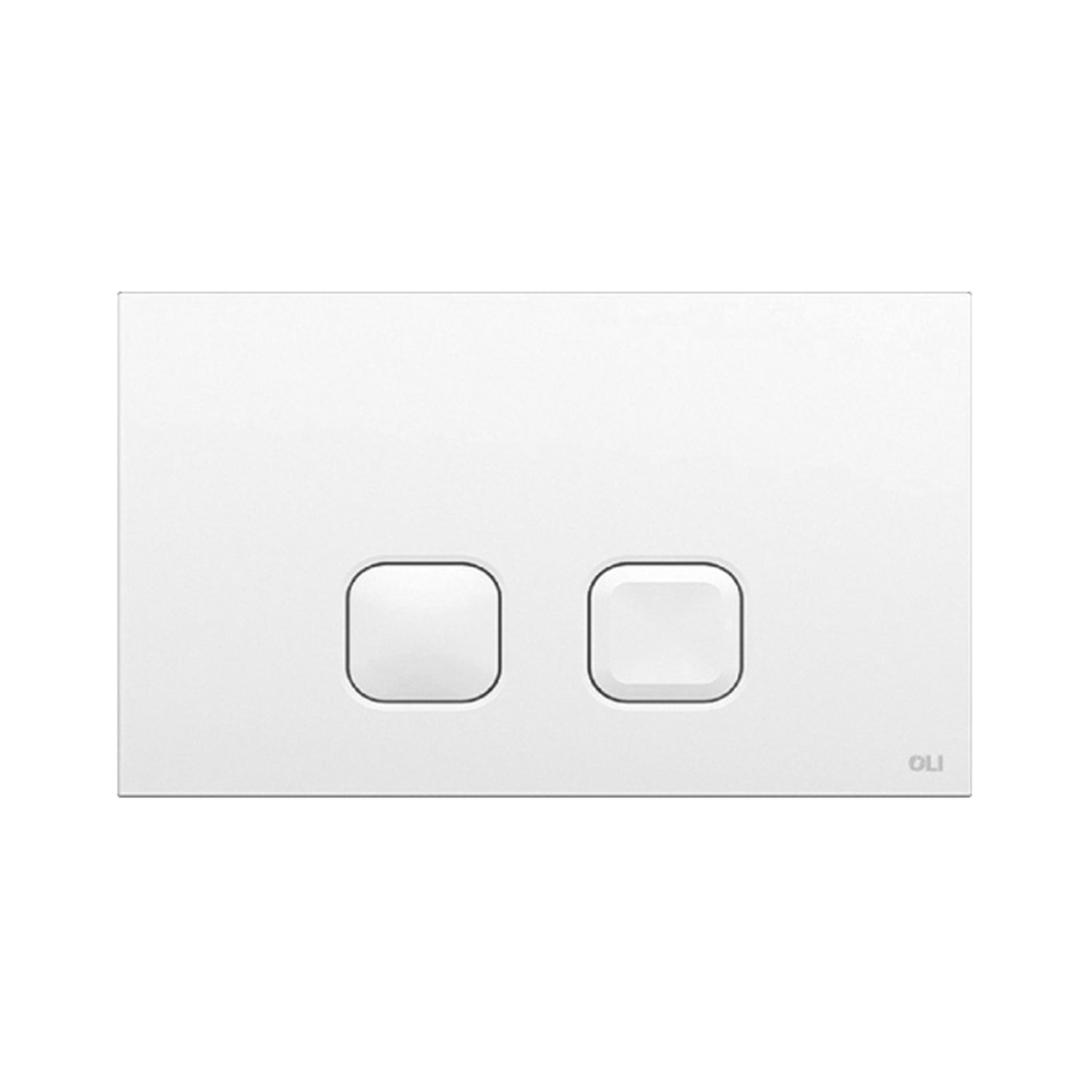 Placca di comando OLI 74 in ABS per cassette di scarico ad incasso 23x15 cm - Bianca