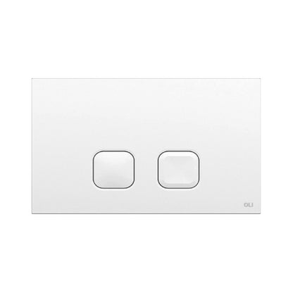 Placca di comando OLI 74 in ABS per cassette di scarico ad incasso 23x15 cm - Bianca