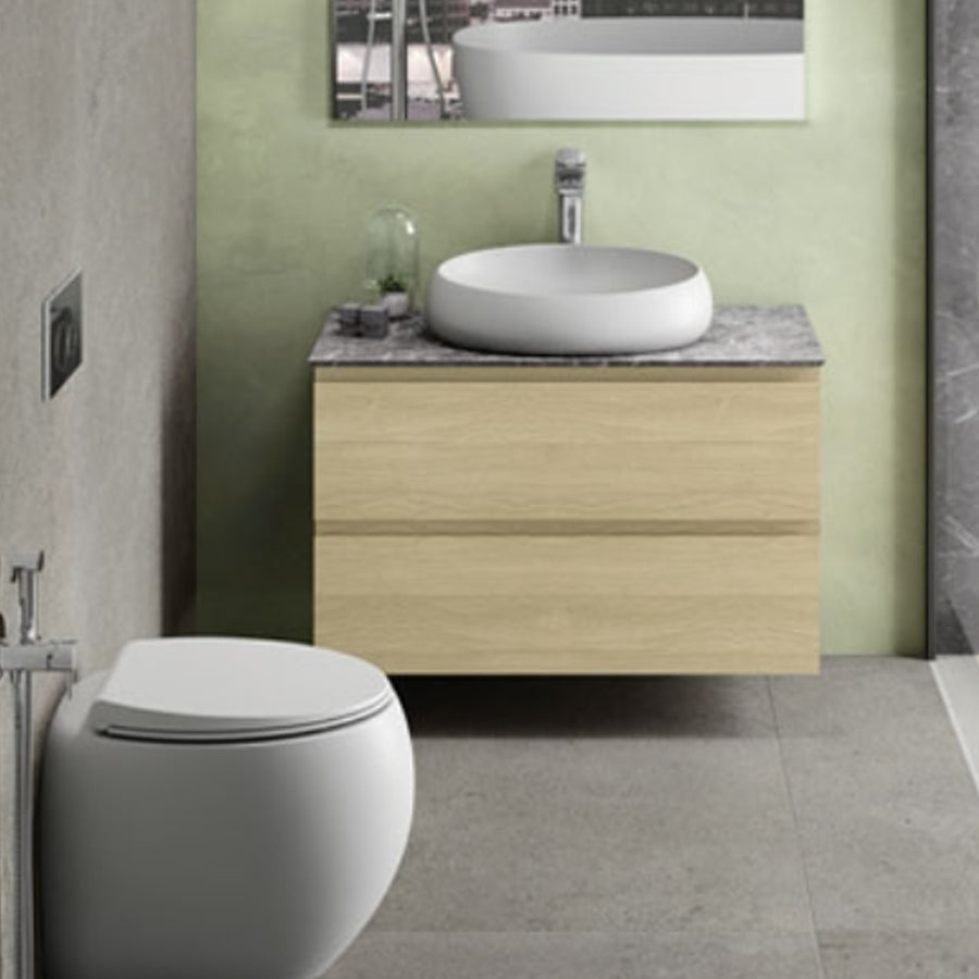 Lavabo sospeso modello Cloud Rak Ceramics cm 65x44 senza troppopieno bianco opaco by CeramicStore | Lo specialista del tuo bagno