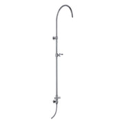 Colonna doccia tonda 2,2cm in ottone con soffione, deviatore e attacco flessibile by CeramicStore | Lo specialista del tuo bagno