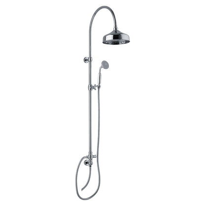 Colonna doccia tonda 2,2cm in ottone con soffione, deviatore e attacco flessibile by CeramicStore | Lo specialista del tuo bagno