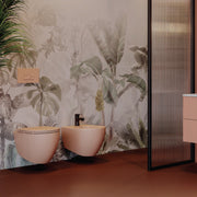 Sanitari sospesi Rimless con copriwater Soft Close BathCore serie Infinity 53x36