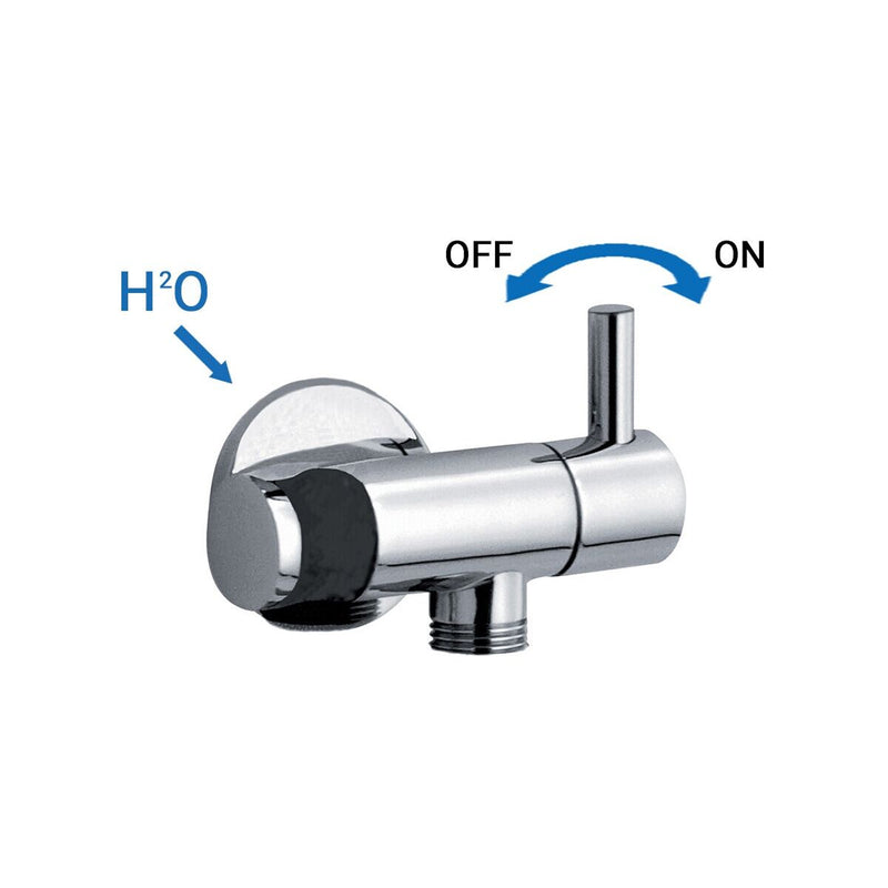 Rubinetto per idroscopino in ottone con supporto doccia acqua fredda by CeramicStore | Lo specialista del tuo bagno