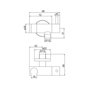 Rubinetto per idroscopino in ottone con supporto doccia acqua fredda nero by CeramicStore | Lo specialista del tuo bagno